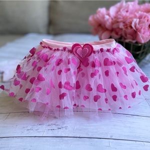 BABY GEAR Pink Hearts Tutu Skirt